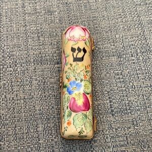Limoges Floral Mezuzah Case